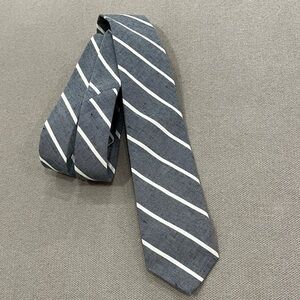J. Crew Navy and White Diagonal Striped Tie